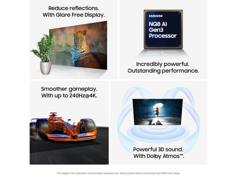 Samsung 85" QN990F Neo QLED 8K Mini LED Smart TV (2025) Over 80 tommer TV