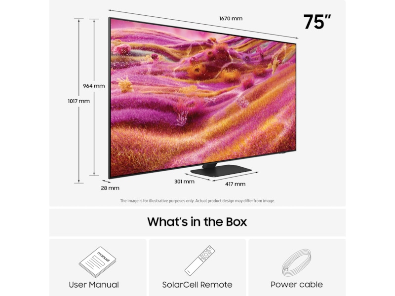 Samsung 75" QN90F Neo QLED 4K Mini LED Smart TV (2025) 70 - 79 tommer TV