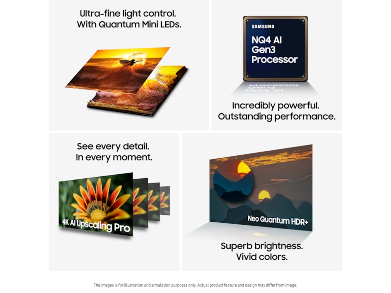 Samsung 85" QN90F Neo QLED 4K Mini LED Smart TV (2025) Over 80 tommer TV