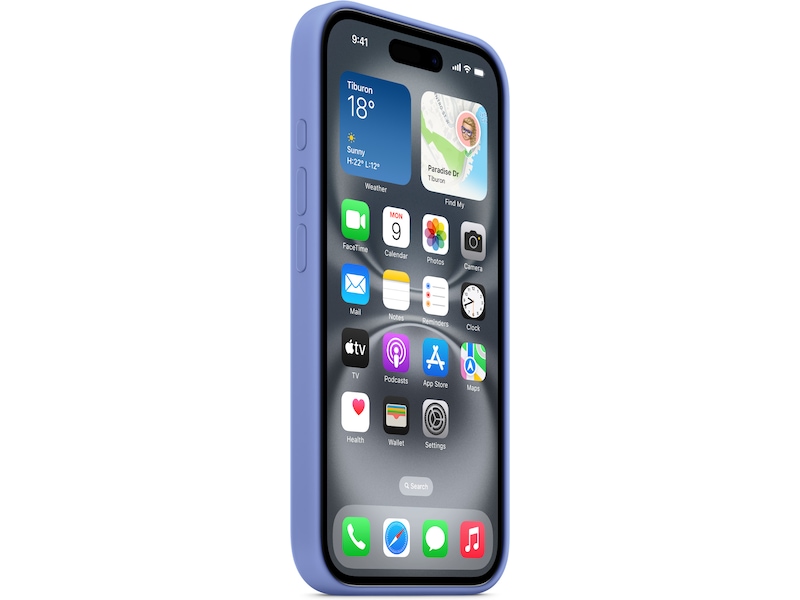 Apple iPhone 16 Silikondeksel (blåklokke) Deksel til mobiltelefon