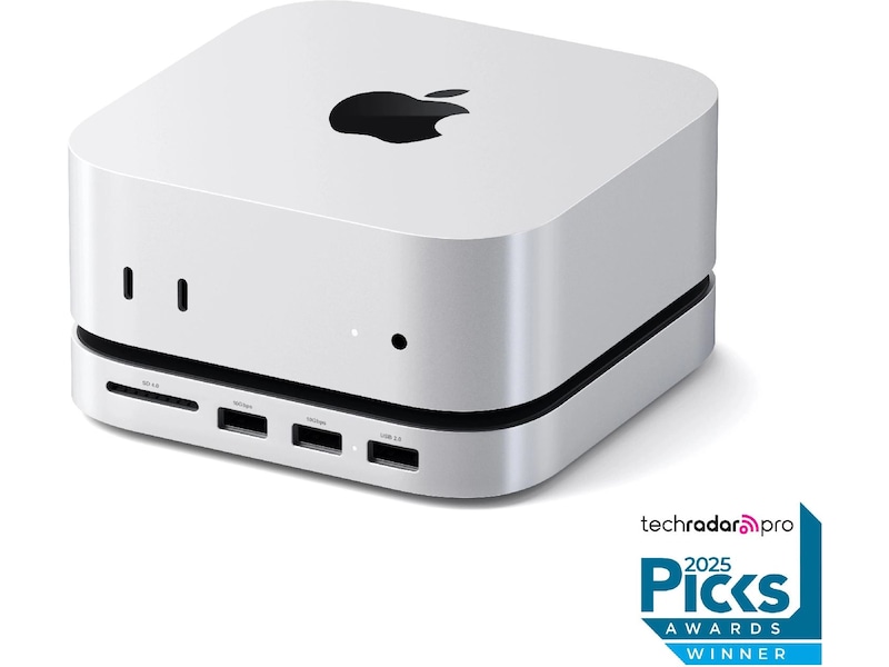 Satechi Mac Mini M4 Stand & Hub (sølv) Docking