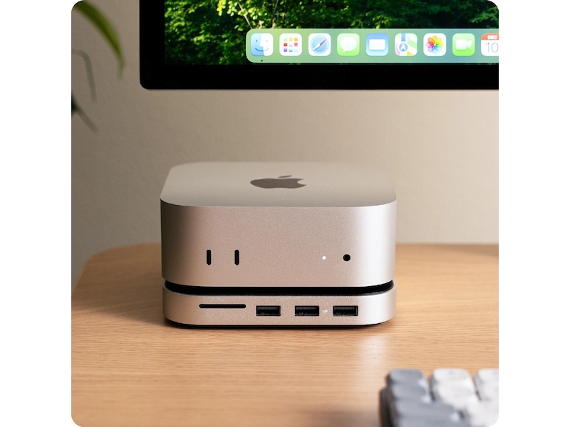 Satechi Mac Mini M4 Stand & Hub (sølv) Docking