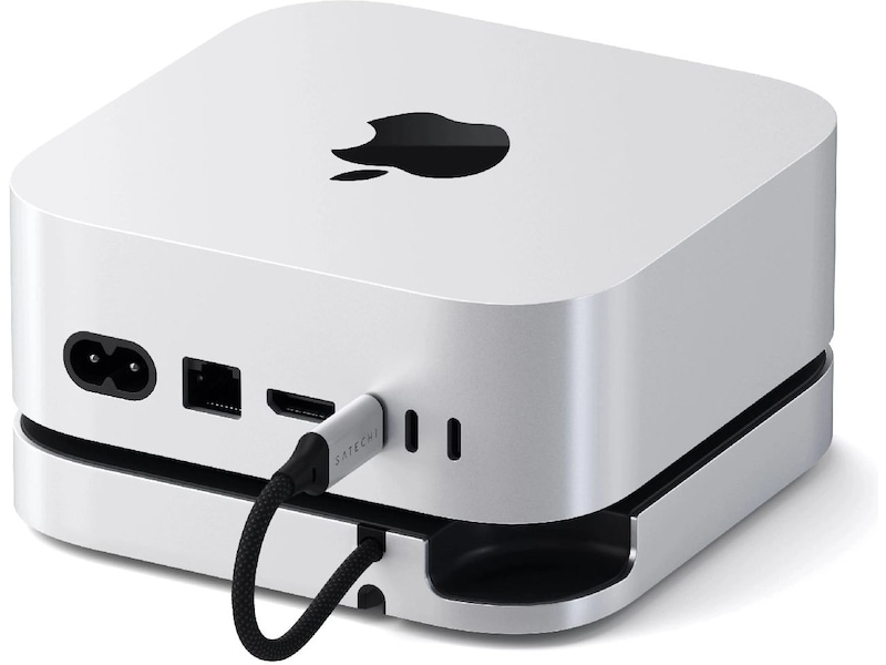 Satechi Mac Mini M4 Stand & Hub (sølv) Docking