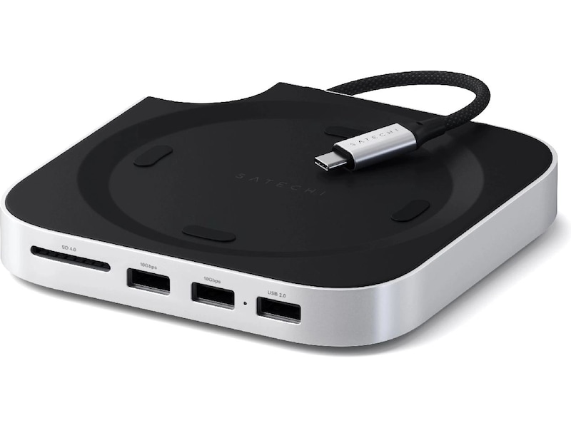 Satechi Mac Mini M4 Stand & Hub (sølv) Docking