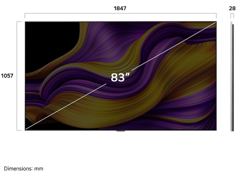 LG 83" G5 AI 4K OLED Smart TV (2025) Over 80 tommer TV