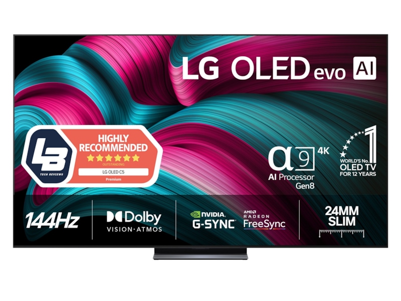LG 83" C5 AI 4K OLED Smart TV (2025) Over 80 tommer TV