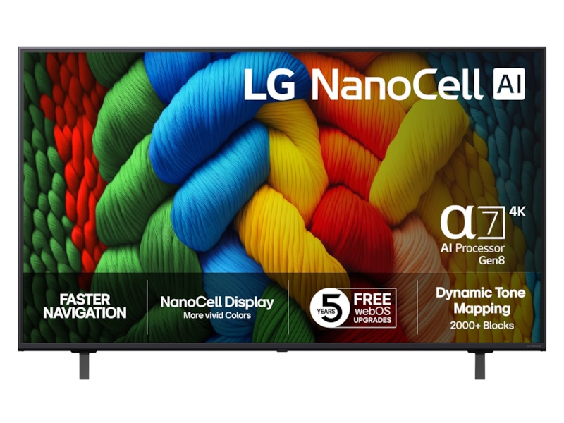 LG 55" NANO80 AI 4K NanoCell Smart TV (2025) 50 - 59 tommer TV