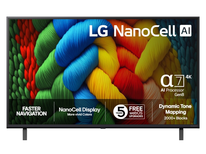 LG 43" NANO80 AI 4K NanoCell Smart TV (2025) 20 - 49 tommer TV