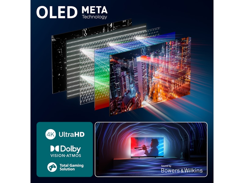 Philips 55" OLED910/12 OLED Plus Smart Ambilight AI TV (2025) 50 - 59 tommer TV