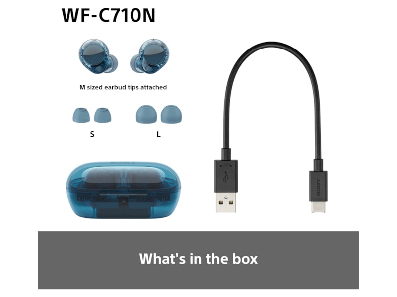 Sony WF-C710N Trådløse ørepropper, In-ear (blå) Ørepropper