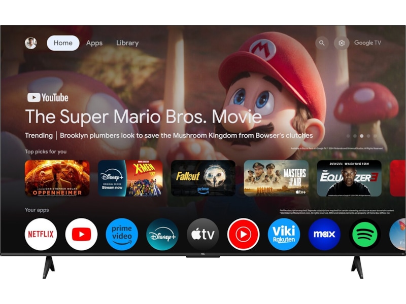 TCL 75" T69C 4K QLED Google TV 70 - 79 tommer TV