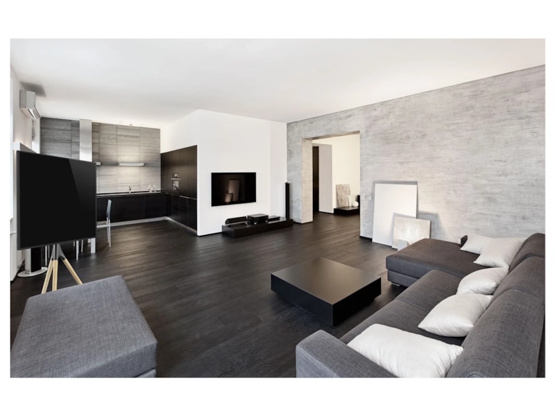 Andersson ATS Gulvstativ for TV (sort/eik) Veggfeste & TV-stativ