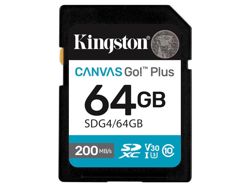 Kingston Canvas Go! Plus SDXC 64GB Minnekort til foto & video
