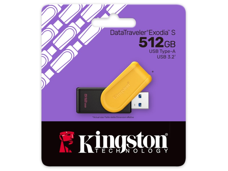 Kingston DataTraveler Exodia S USB Minnepenn 512GB Minnekort til foto & video