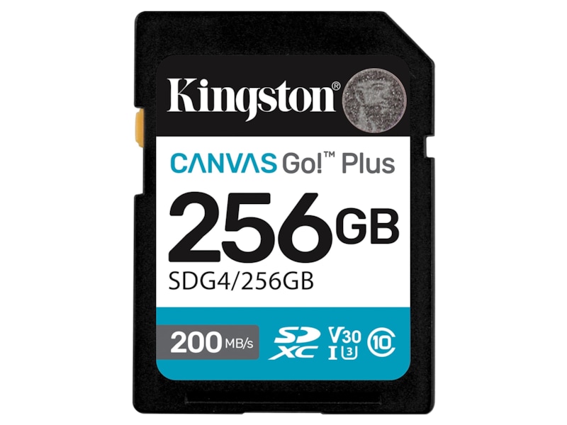 Kingston Canvas Go! Plus SDXC 256GB Minnekort til foto & video