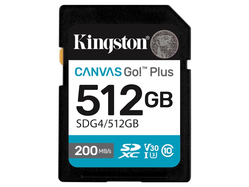 Kingston Canvas Go! Plus SDXC 512GB Minnekort til foto & video