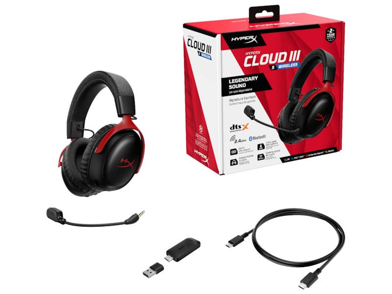 HyperX Cloud III S Trådløst Gaming Headset (rød) Gaming headset