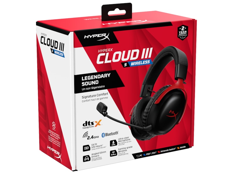 HyperX Cloud III S Trådløst Gaming Headset (rød) Gaming headset