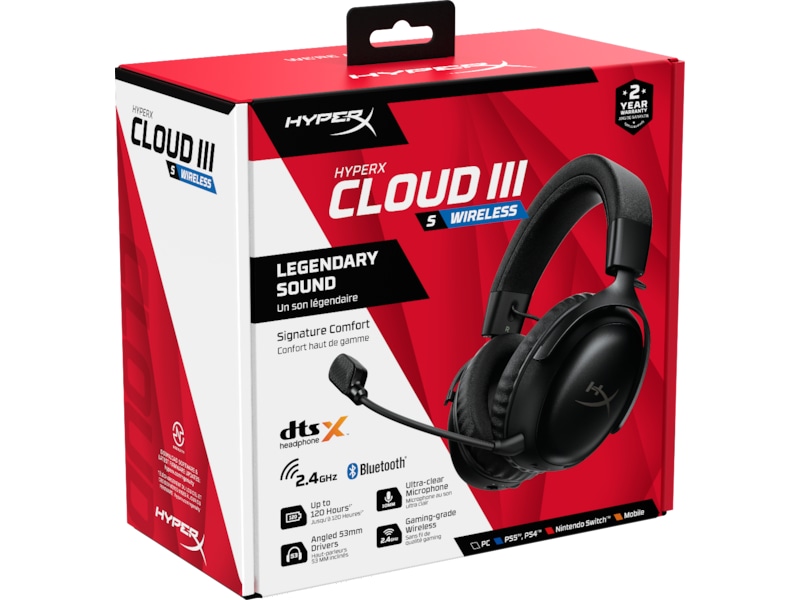 HyperX Cloud III S Trådløst Gaming Headset (sort) Gaming headset