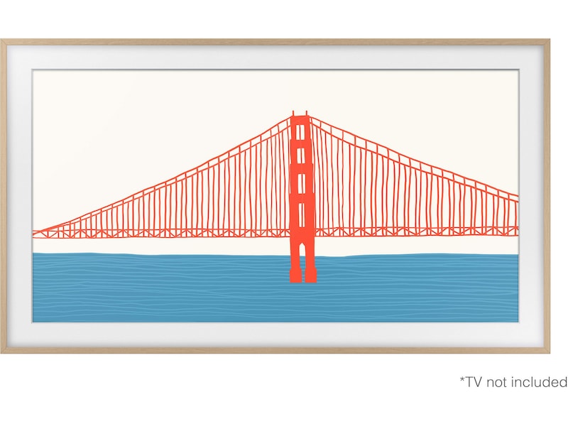 Samsung 55" ramme til The Frame (2021-2025, teak) -B-Grade Demo TV/projektor