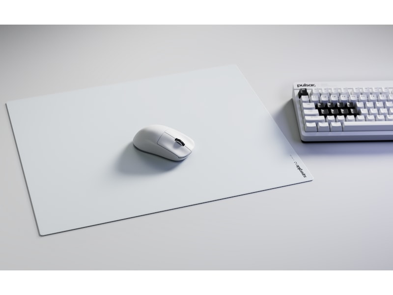 Pulsar Superglide Glass Musematte XL (hvit) Gamingmusematte