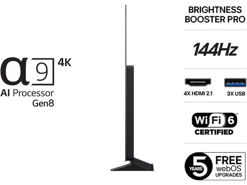 LG 77" C5 AI 4K OLED Smart TV (2025) + Soundbar 70 - 79 tommer TV