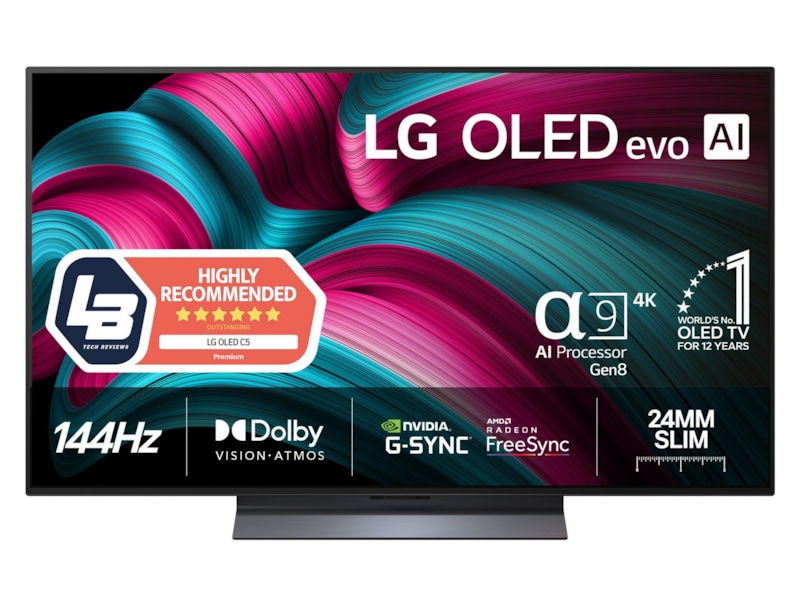 LG 48" C5 AI 4K OLED Smart TV (2025) Bundle 20 - 49 tommer TV