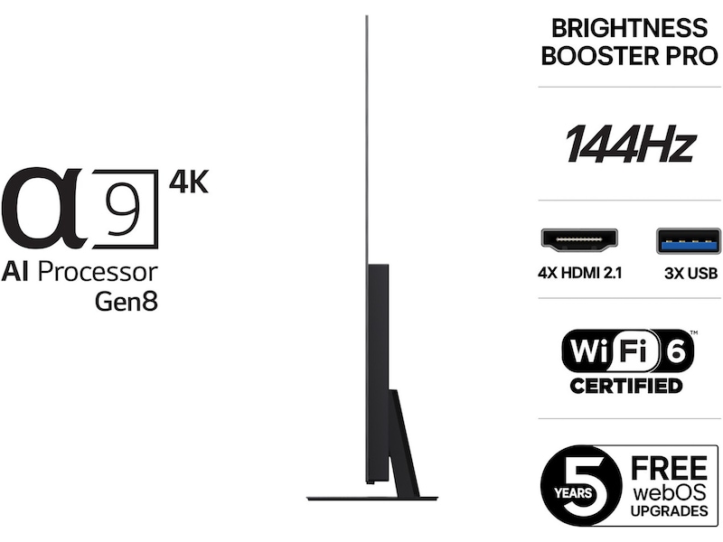 LG 83" C5 AI 4K OLED Smart TV (2025) + Soundbar Over 80 tommer TV