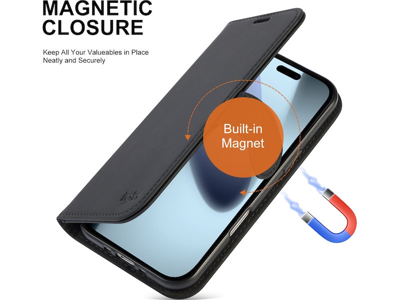 iiglo iPhone Air Lommebokdeksel (sort) Deksel til mobiltelefon