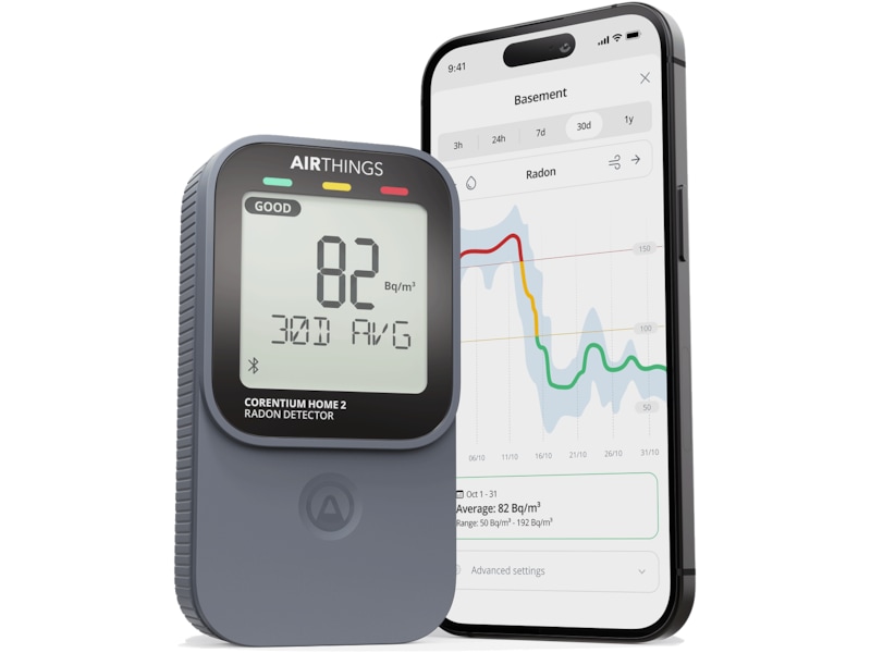 Airthings Corentium Home 2 Radonmåler Diverse sikkerhet