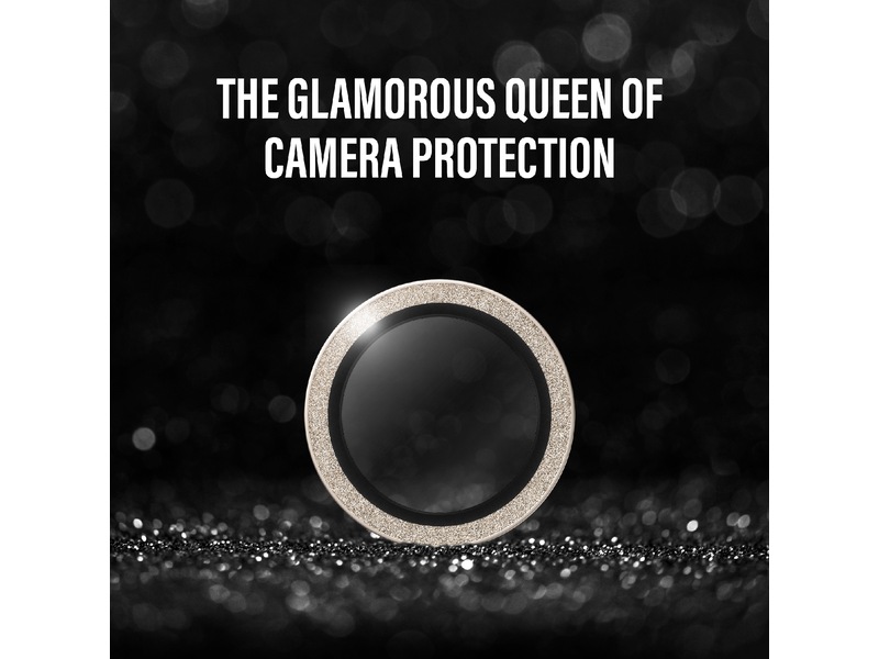 PanzerGlass iPhone 17 Pro / 17 Pro Max / 16 Pro / 16 Pro Max Hoops Linsebeskytter (glitter gold) Skjermbeskyttelse