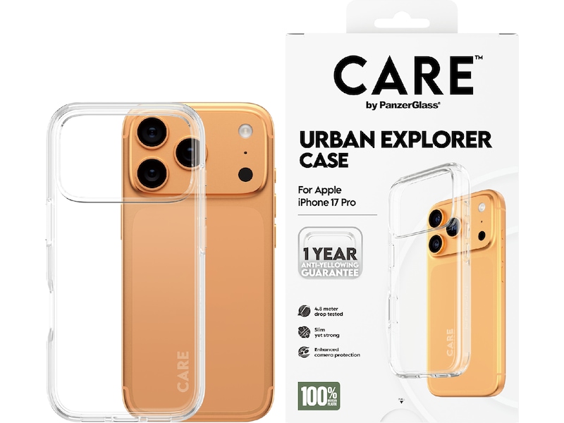 PanzerGlass CARE iPhone 17 Pro Urban Explorer deksel (gjennomsiktig) Deksel til mobiltelefon