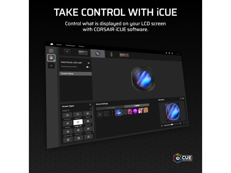 Corsair Nautilus 360 RS LCD Kjøler (sort) CPU - Vannkjøling