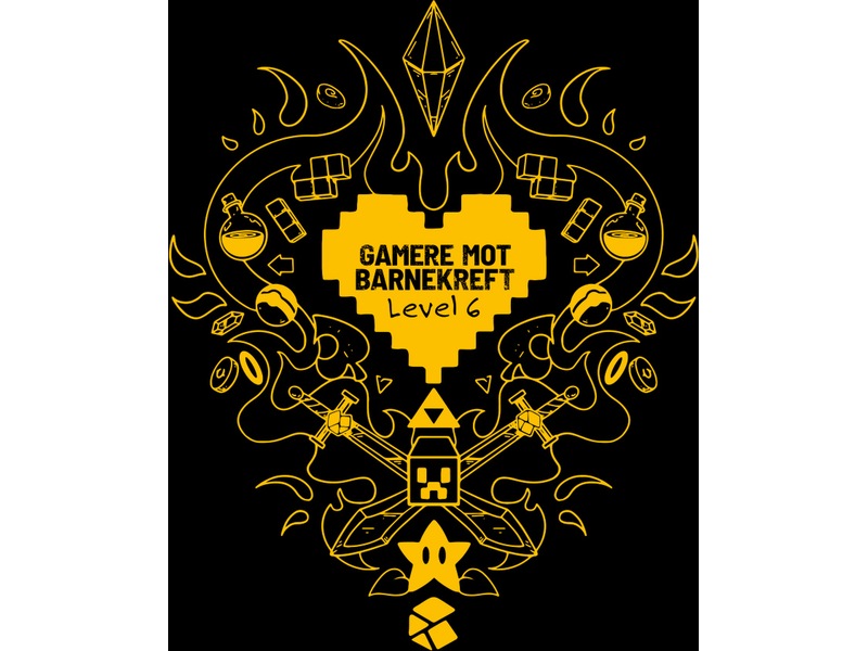 Gamere Mot Barnekreft Hettegenser XL Merchandise