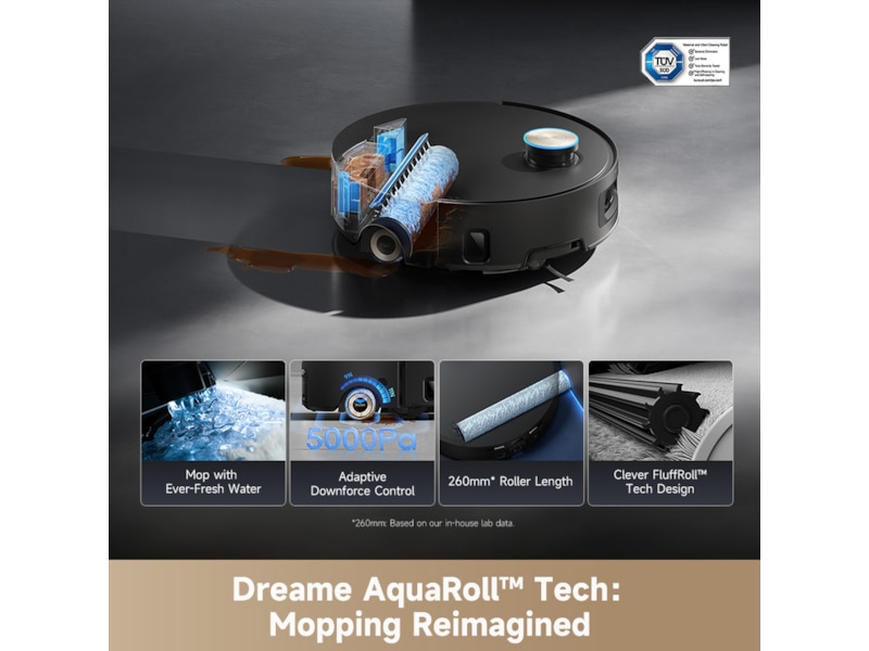 Dreame Aqua10 Ultra Roller Robotstøvsuger (sort) Robotstøvsugere