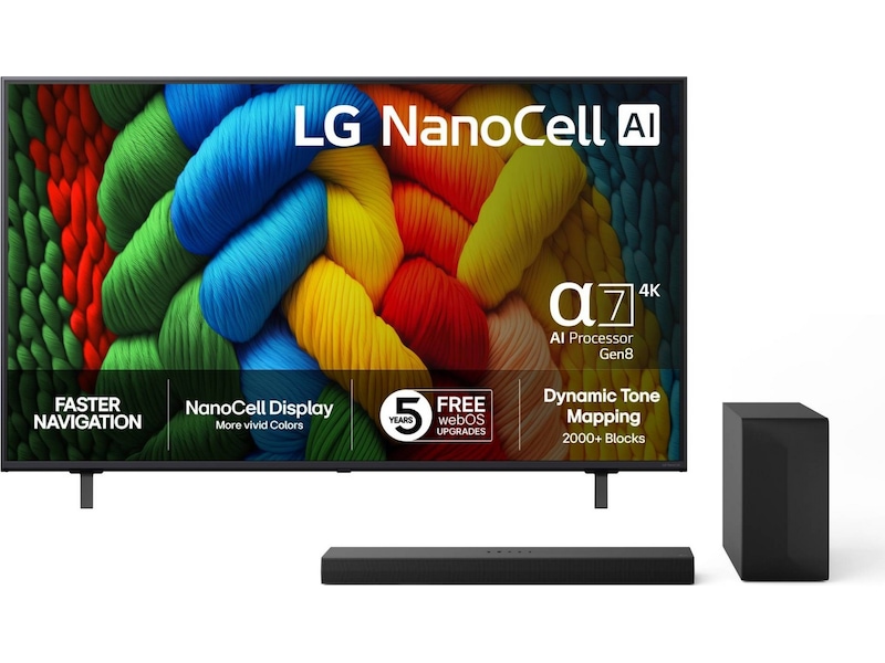 LG 50'' Nano AI 4K 50NANO80A (2025) 50 - 59 tommer TV