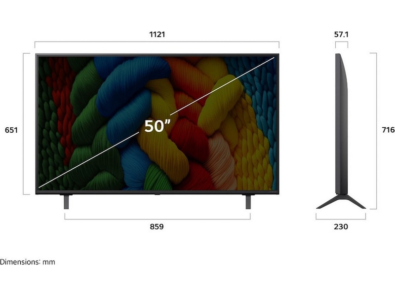 LG 50'' Nano AI 4K 50NANO80A (2025) 50 - 59 tommer TV