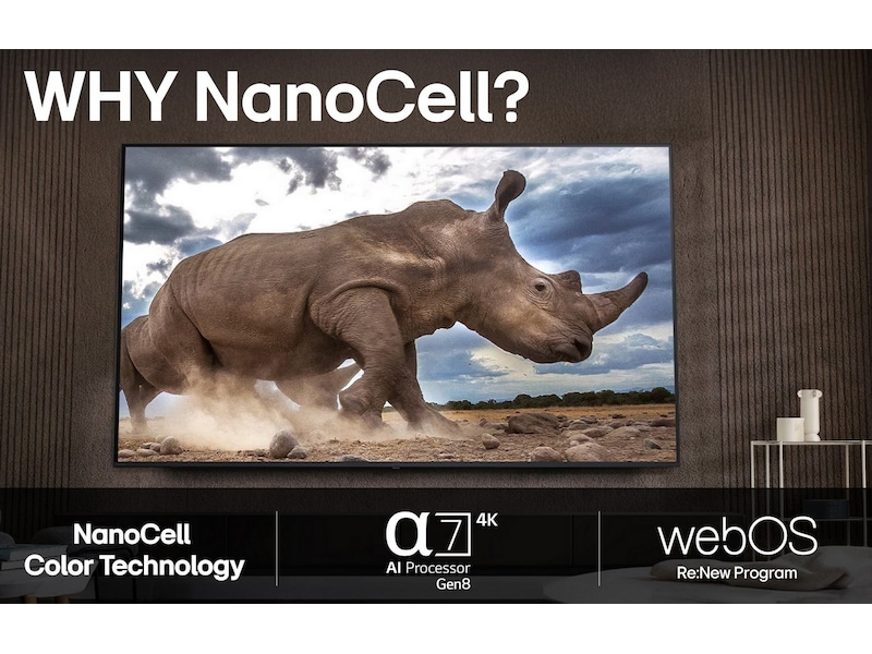 LG 55" NANO80 AI 4K NanoCell Smart TV (2025) 50 - 59 tommer TV