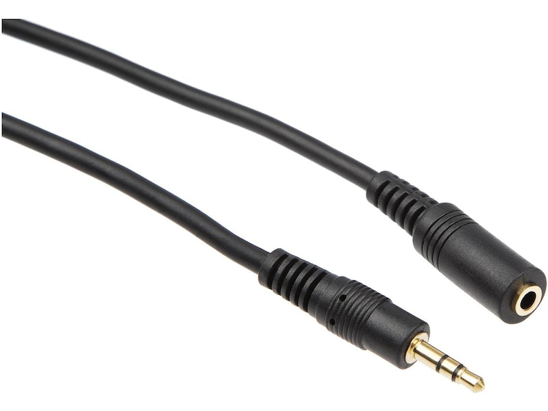 Minijack kabel 2m (sort) HiFi- & høyttalerkabler