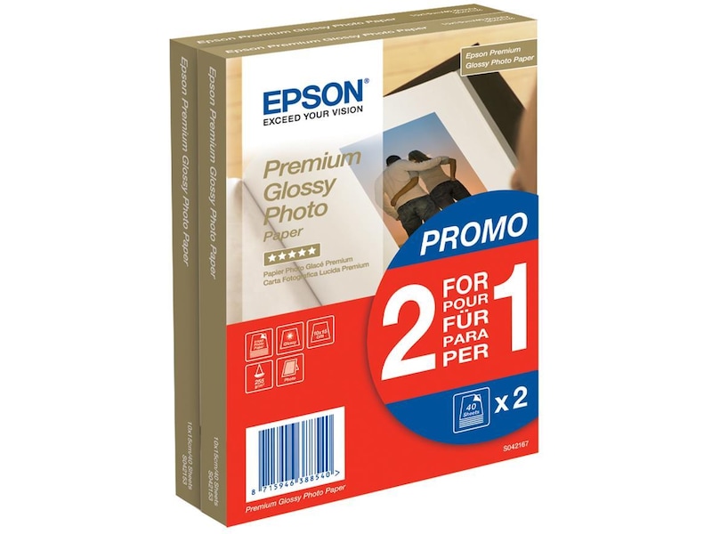 Epson 10X15 Premium Glossy Photo Paper Papir