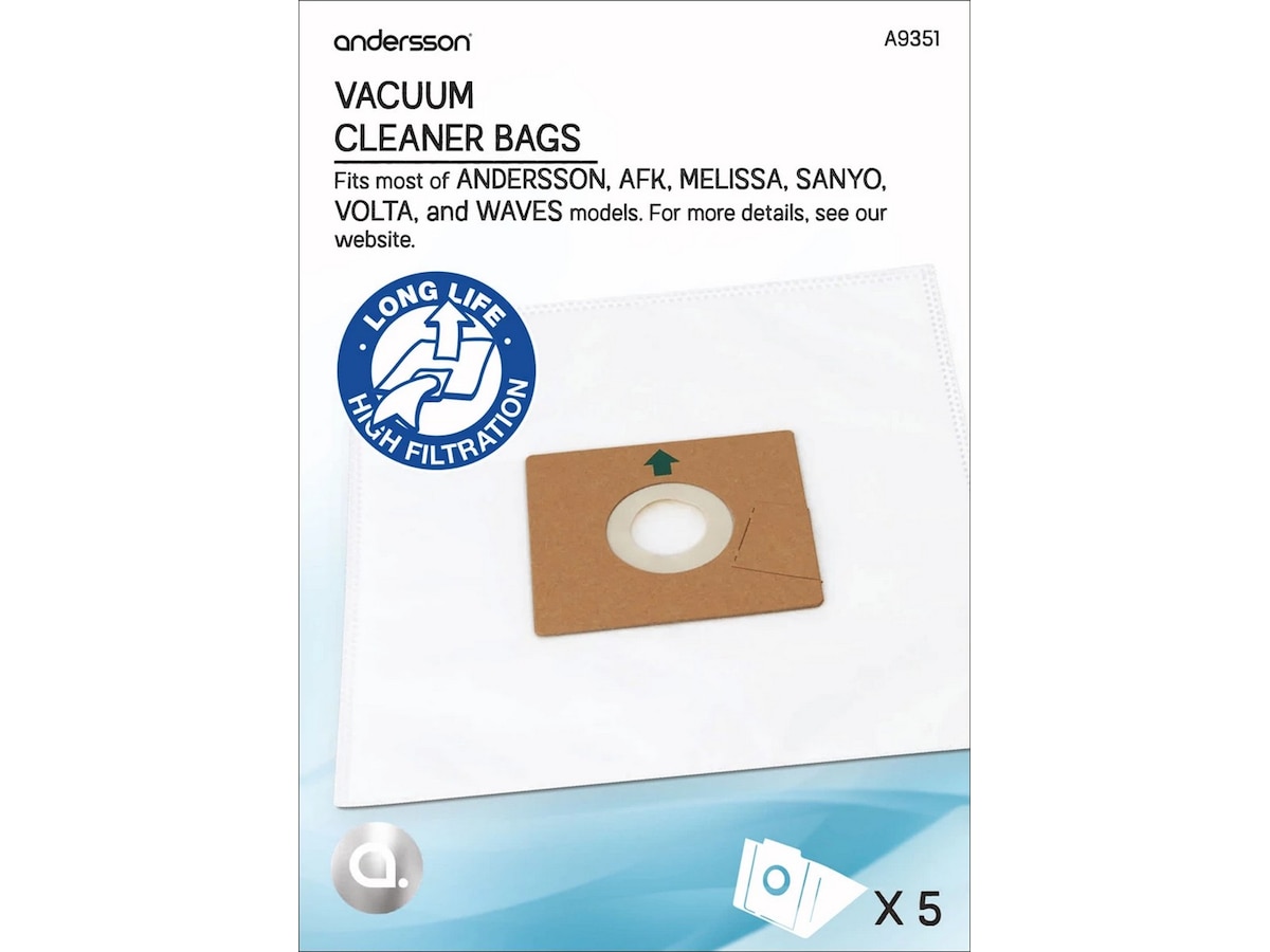 Andersson A9351 Støvsugerpose 5 stk Tilbehør til støvsugere & rengjøring