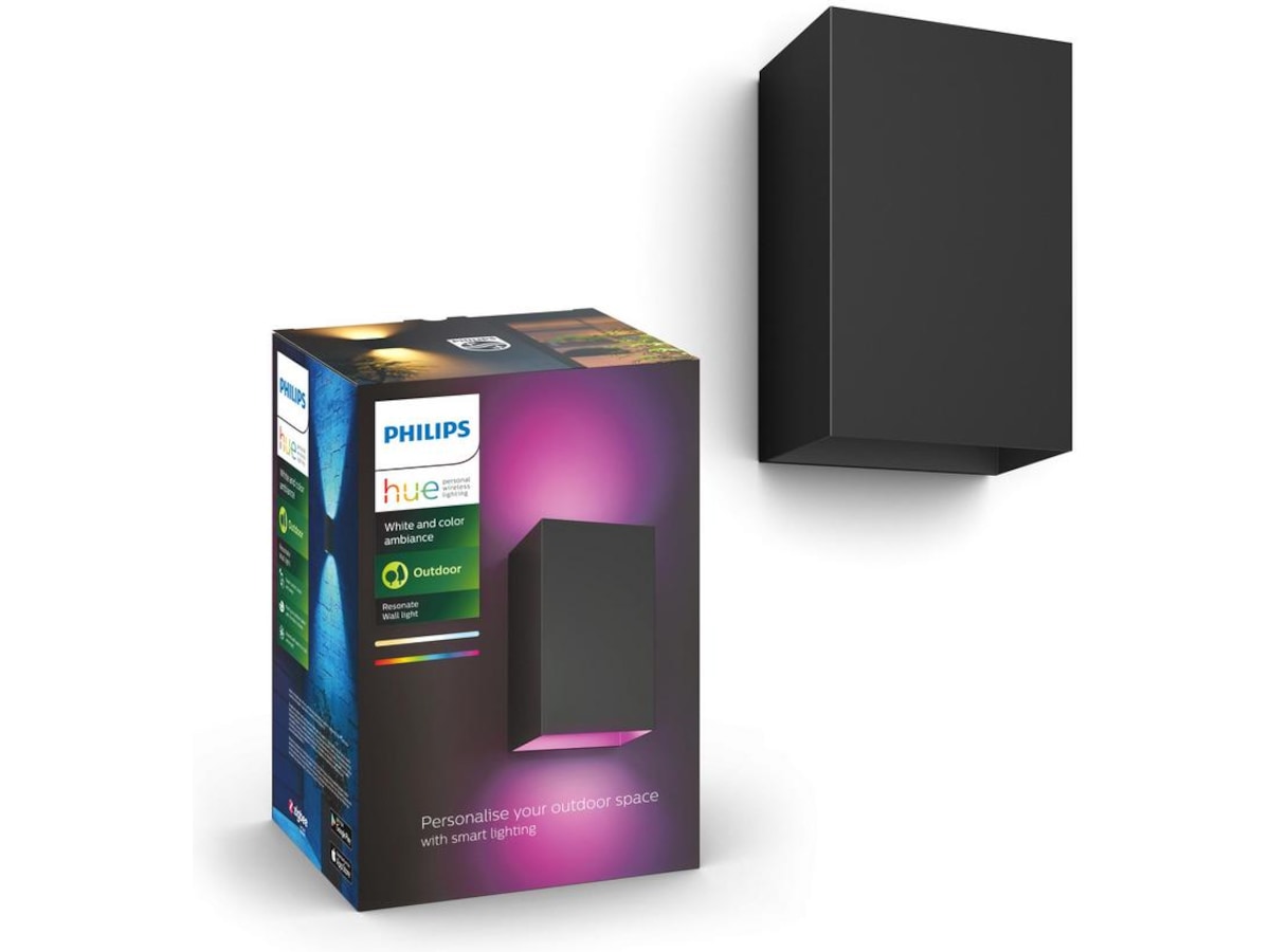 Philips Hue Resonate utendørs vegglampe (sort) Vegglampe