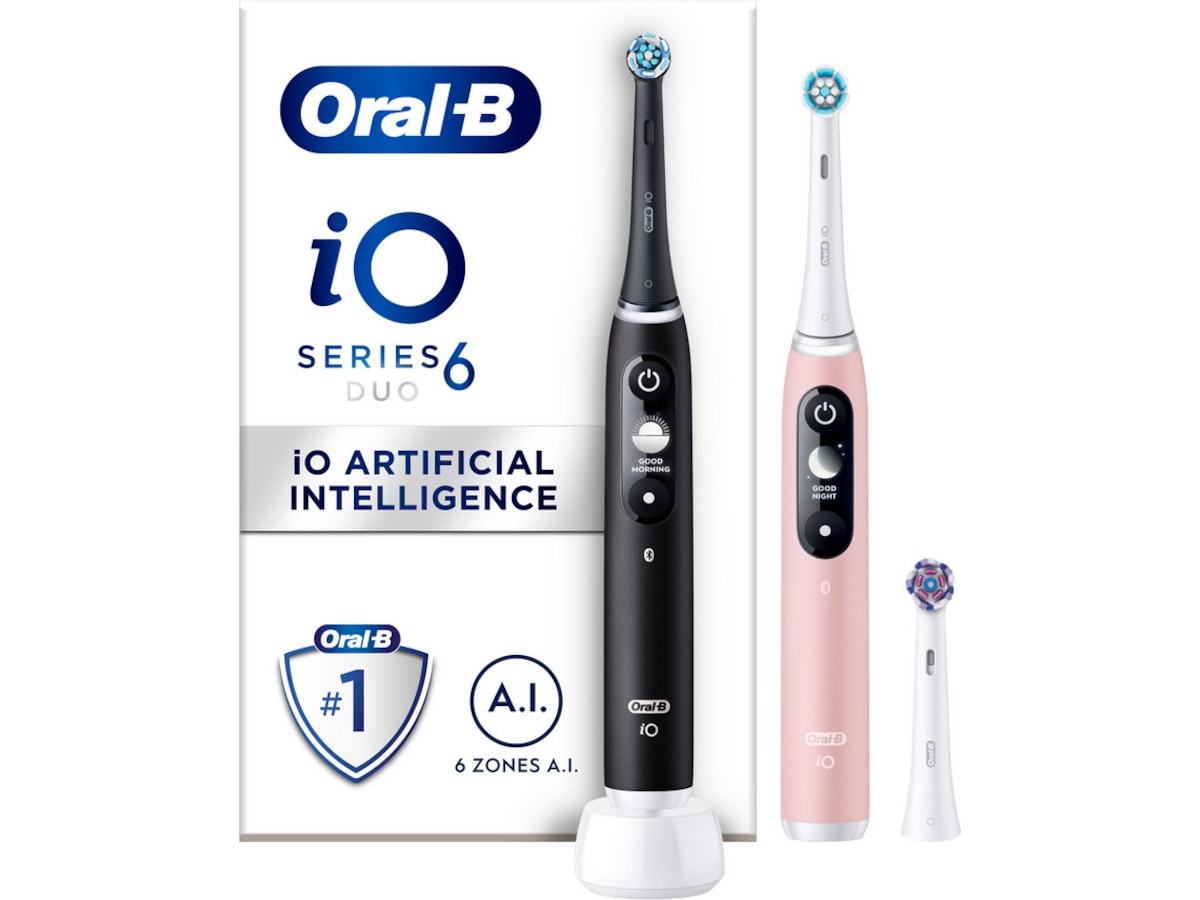 Oral-B iO6 Elektrisk Tannbørste (sort lava & pink sand) Elektriske tannbørster
