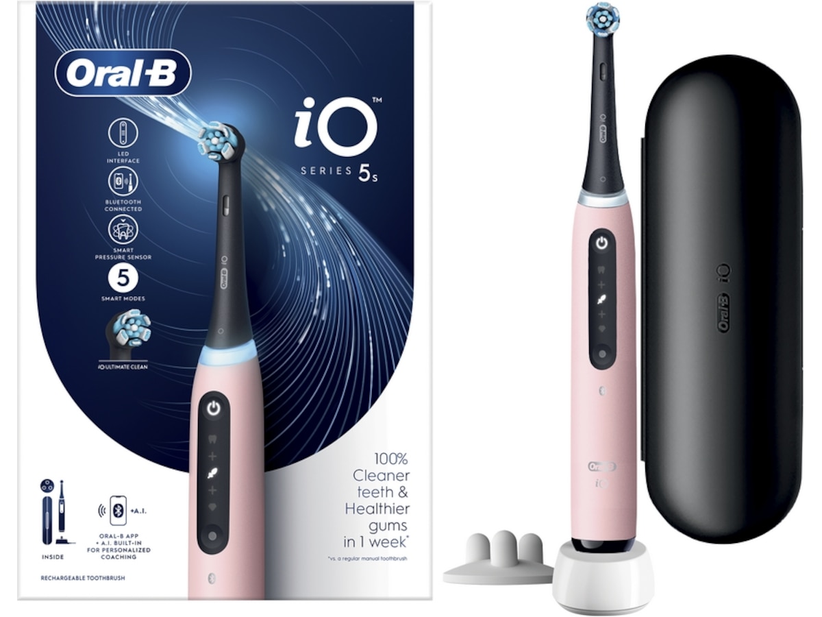 Oral-B iO 5S Elektrisk Tannbørste (rosa) Elektriske tannbørster