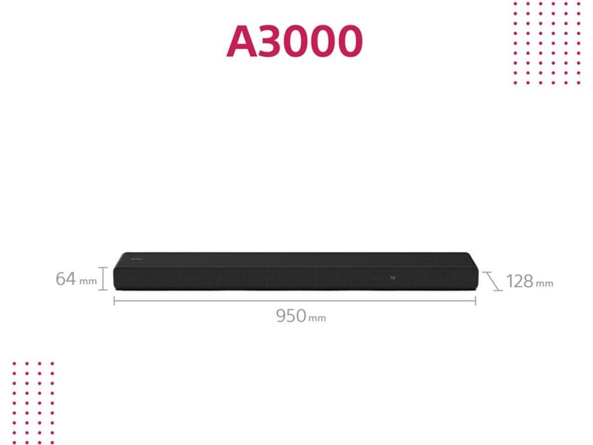 Sony HT-A3000 Dolby Atmos® Lydplanke (sort) Lydplanker