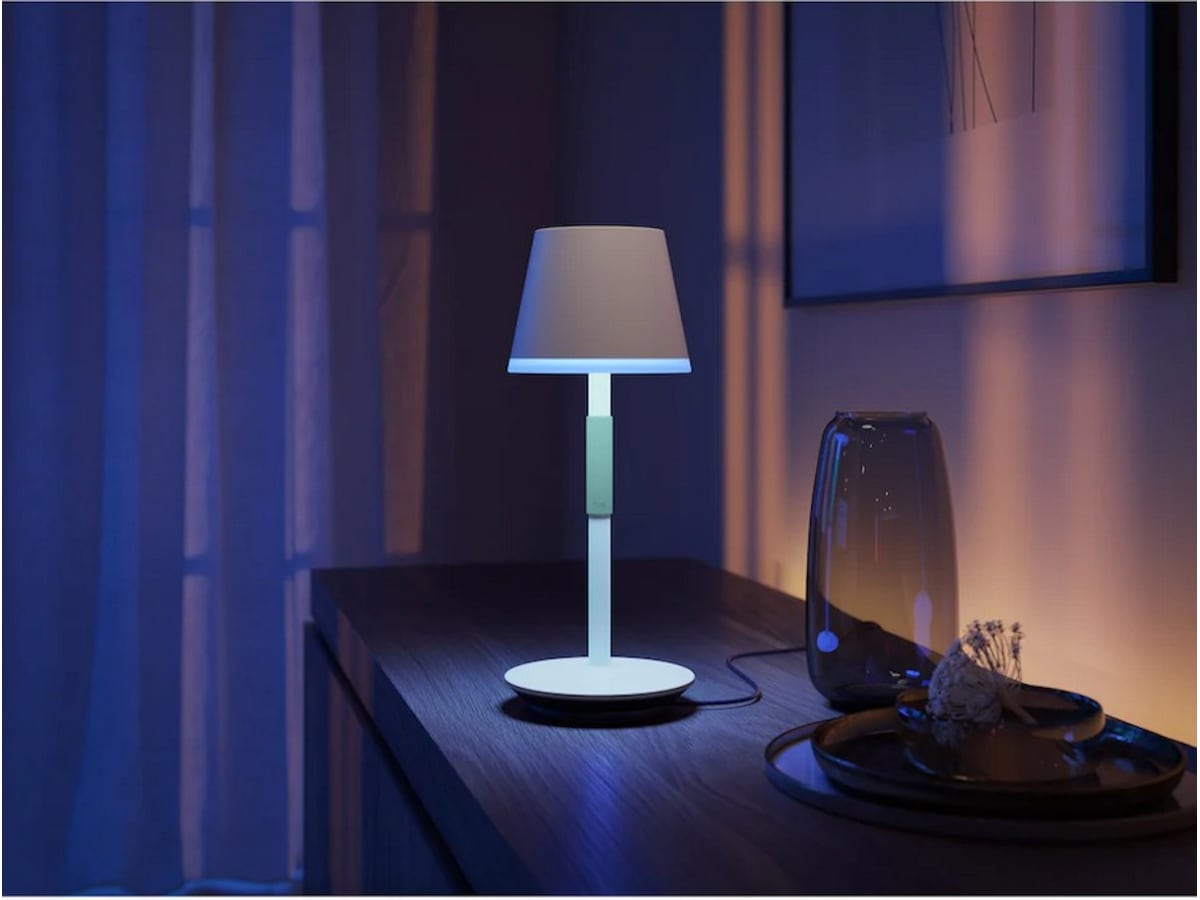 Philips Hue Go bærbar bordlampe (hvit) Gulvlampe