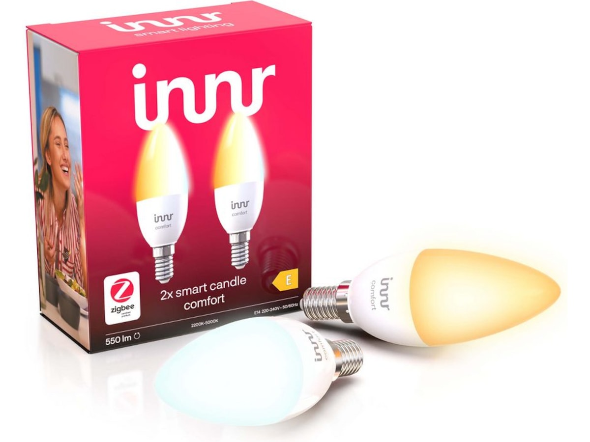 Innr smart lys E14 ambiance hvit 2 pack Lyspærer & LED-pærer
