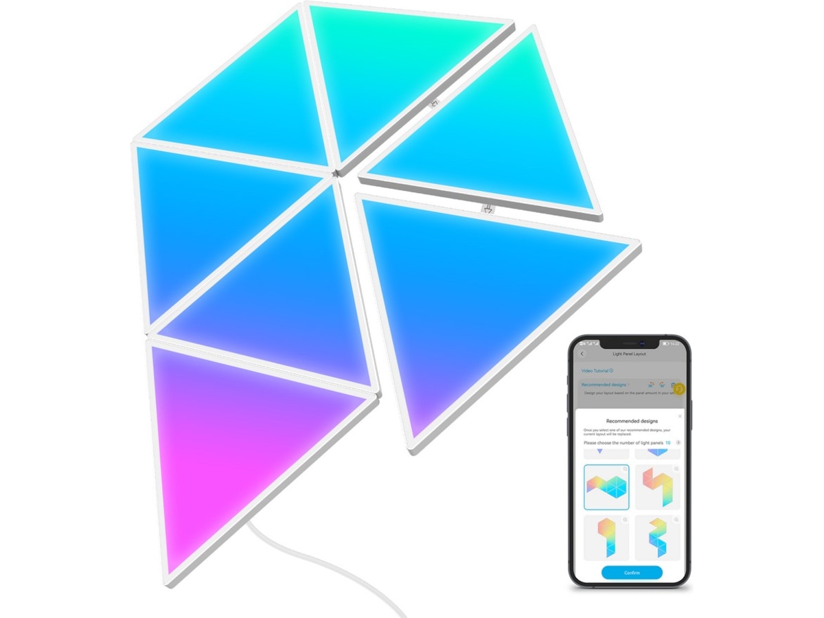 Govee Glide Triangle Light Panels 10 stk Led strips & underholdning