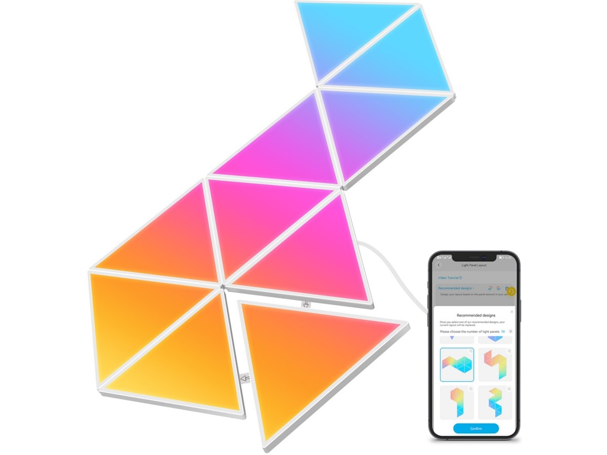 Govee Glide Triangle Light Panels 10 stk Led strips & underholdning