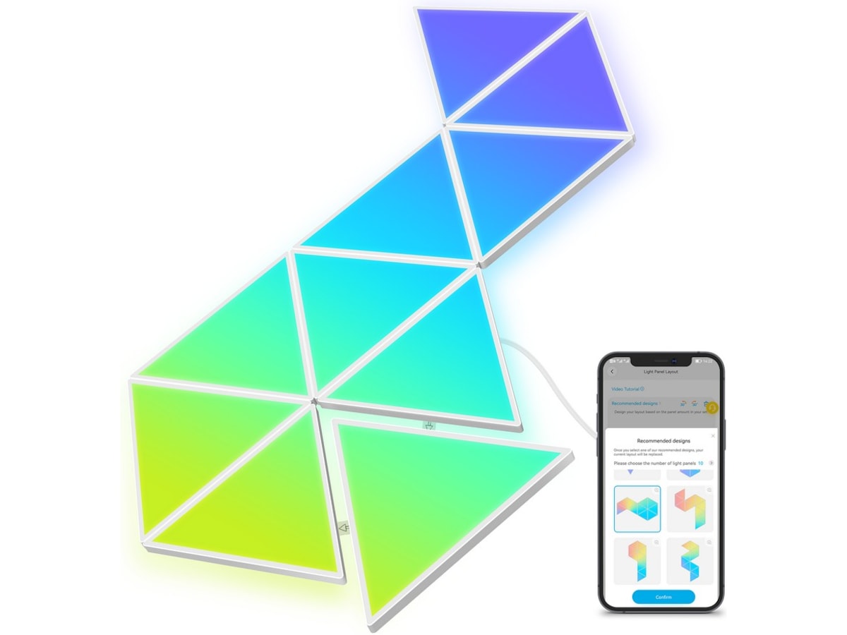 Govee Glide Triangle Light Panels 10 stk Led strips & underholdning